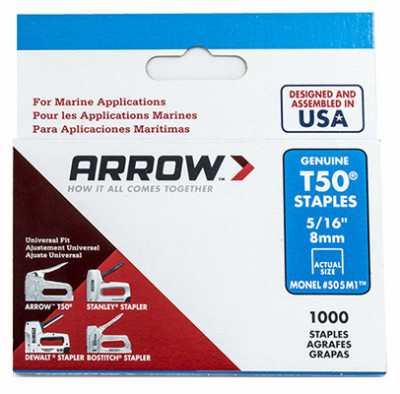 ARROW FASTENER CO 505M1 MONEL STAPLES, T50, 5/16-IN., 1,000-PK.