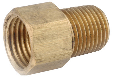 ANDERSON METAL CORP 54348-0402 BRASS THREADED INVERTED FLARE CONNECTOR,