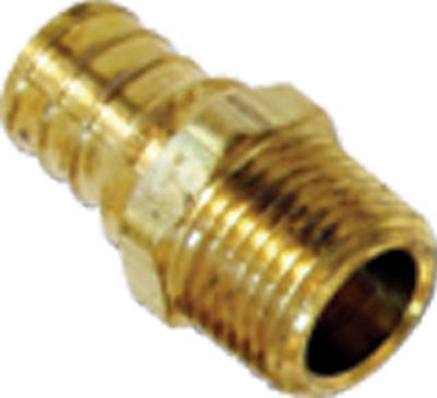 SHARKBITE UC120LFA10 PIPE ADAPTERS, LEAD FREE, .5 BRASS BARB 