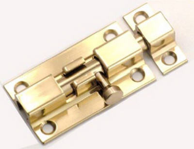BELWITH PRODUCTS LLC 1853 DOOR BARREL BOLT, BRASS, 3-IN.