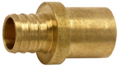 SHARKBITE UC608LFA BARBED PIPE PEX SWEAT ADAPTER, BRASS, 3/