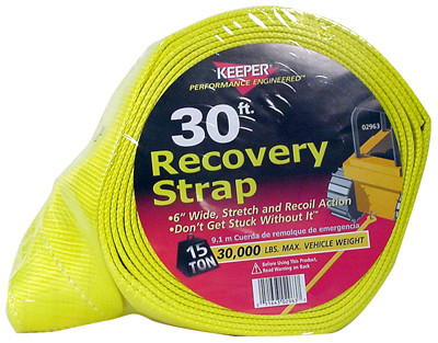 HAMMERMILL 02963 VEHICLE RECOVERY STRAP, 6-IN. X 30-FT.