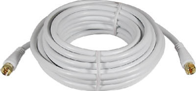 AUDIOVOX VH625WHR 25-FT. WHITE RG6 COAXIAL CABLE WITH "F" 