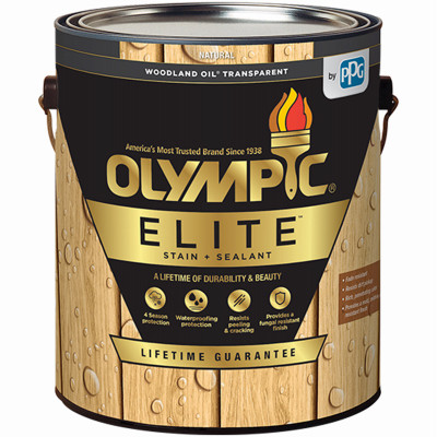 OLYMPIC/PPG ARCHITECTURAL FIN 801102/01 ELITE WOODLAND OIL STAIN & SEALANT, EXTE