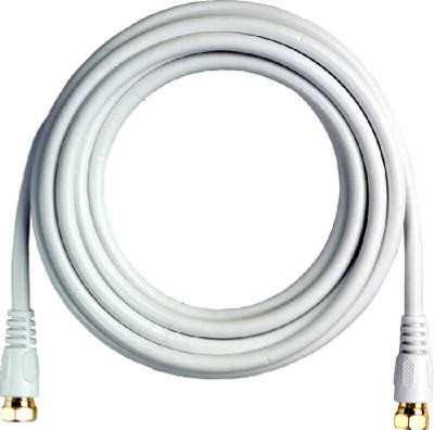 AUDIOVOX VH612WHR 12-FT. WHITE RG6 COAXIAL CABLE WITH "F" 