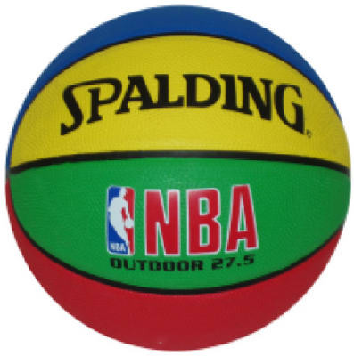 SPALDING SPORTS DIV RUSSELL 63-750T JUNIOR NBA BASKETBALL, MULTI-COLOR, 27.5