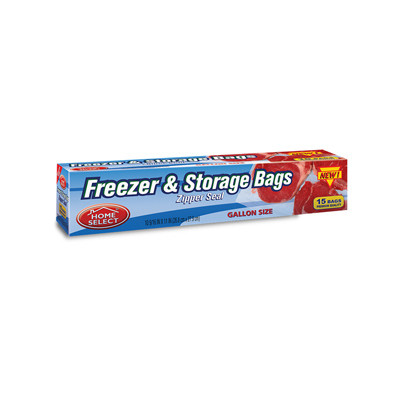 DELTA BRANDS, INC. 6079-24 FREEZER BAGS, ZIPPER SEAL, GAL., 15-CT.