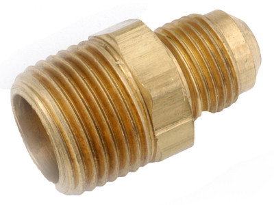 ANDERSON METAL CORP 714048-0608 BRASS FLARE CONNECTOR, LEAD-FREE, 3/8 X 