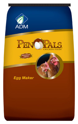 ADM ANIMAL NUTRITION 70010AAA44 PEN PALS CHICKEN FEED, EGG MAKER, NON-ME