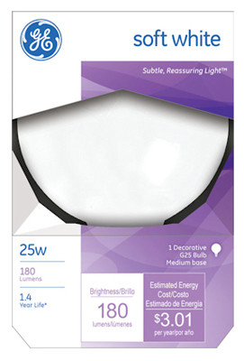 GENERAL ELECTRIC 12982 12982 INC SOFT WHITE 25W