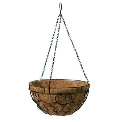 PANACEA 88620GT HANGING BASKET WITH COCO LINER, ROMANTIC