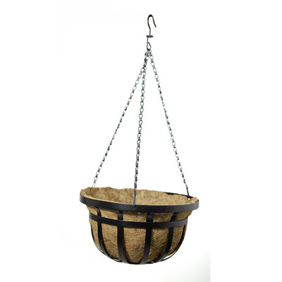 PANACEA 88551GT HANGING BASKET WITH COCO LINER, FLAT IRO