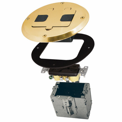 RACO 6239BP FLOOR BOX KIT, ROUND