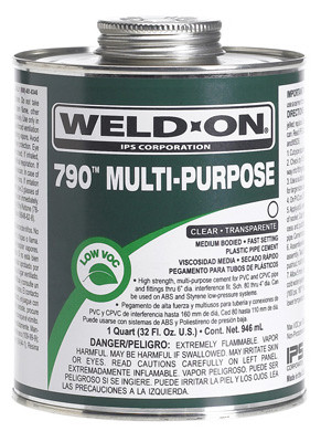 IPS CORPORATION 10260 790 MEDIUM BODIED PVC PIPE CEMENT, FAST 