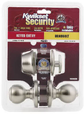 KWIKSET CORPORATION 690P 15 CP K6 SECURITY COMBINATION PACK LOCKSET, SATIN