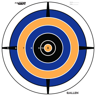 ALLEN COMPANY 15334 EZ AIM BULLSEYE TARGET, WHITE, 12-PK.