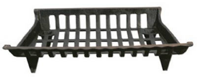 PANACEA 15424 CAST IRON FIREPLACE GRATE, BLACK, 24-IN.