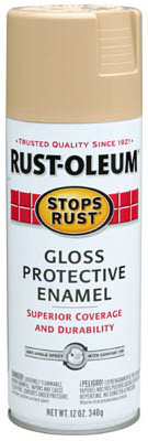 RUST-OLEUM 7771-830 STOPS RUST SPRAY ENAMEL, SAND GLOSS, 12-