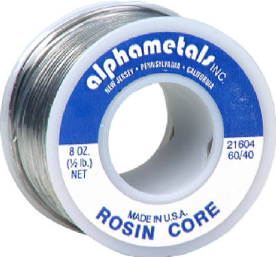 ALPHA ASSEMBLY SOLUTIONS INC AM21604 LEADED ELECTRICAL SOLDER, .062-IN., 8-OZ