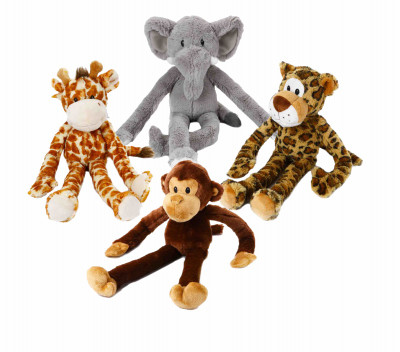 MULTIPET INTERNATIONAL 22370 SWINGIN' SAFARI LARGE PLUSH DOG TOY, 22-