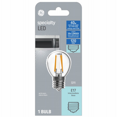 GENERAL ELECTRIC 29043 LED LIGHT BULB, S11, WARM WHITE, CLEAR, 