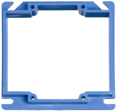 ABB INSTALLATION PRODUCTS A420RR 4-INCH SQUARE 2-GANG PVC BOX COVER WITH 