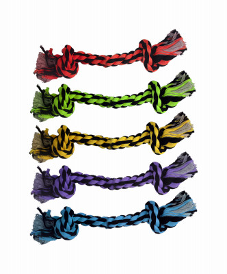 MULTIPET INTERNATIONAL 29509 NUTS FOR KNOTS DOG TOY, 2-KNOT ROPE
