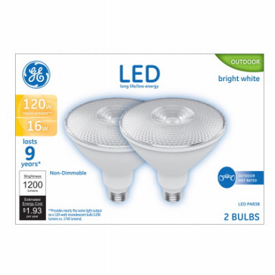 GENERAL ELECTRIC 24271 LED FLOOD LIGHT BULBS, BRIGHT WHITE, CLE