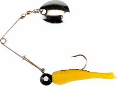 BIG ROCK SPORTS LLC BSVP1/4-YBS BEETLE SPINNER, YELLOW NICKEL/ BLACK STR