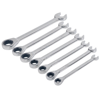 APEX TOOL GROUP 44018 RATCHETING WRENCH SET, SAE, 10-PC.