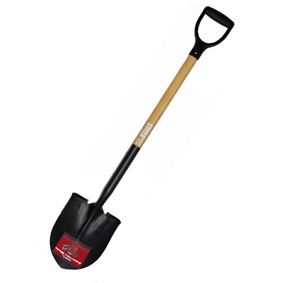 BULLY TOOLS 52510 SHOVEL RND PT D-GRIP 14GAX46IN
