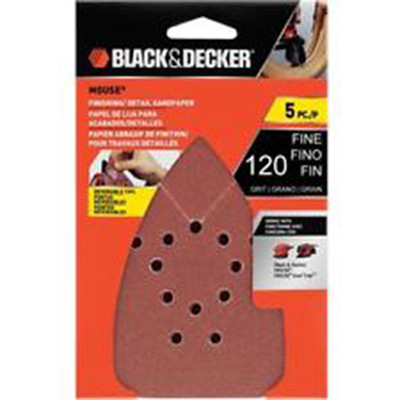 DEWALT TOOLS BDAM120 5-PK., 120-GRIT MOUSE SANDER SHEETS