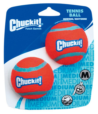 Petmate 057402 CHUCKIT! 2-PACK MEDIUM TENNIS BALL