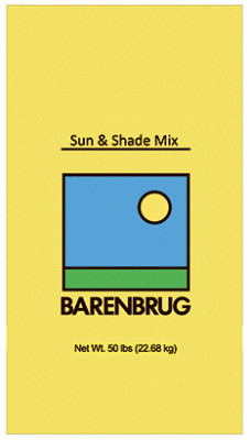 BARENBRUG USA 98650 GRASS SEED, SUN & SHADE MIX, 50-LBS., CO