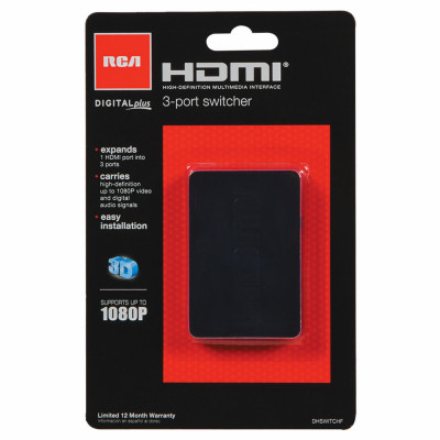 AUDIOVOX DHSWITCHE 3-PORT HDMI SWITCHER
