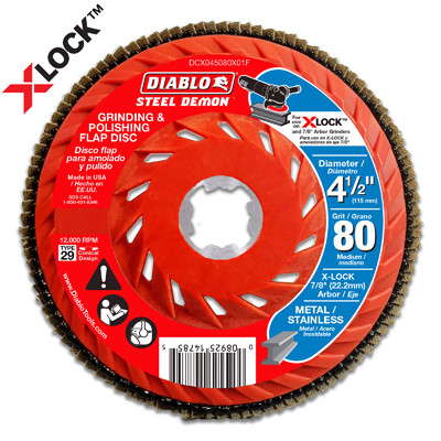 FREUD DCX045080X01F X-LOCK FLAP DISC, 80-GRIT, 4-1/2-IN.
