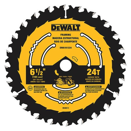 DEWALT TOOLS DWA161224 6 1/2IN 24T BLISTER