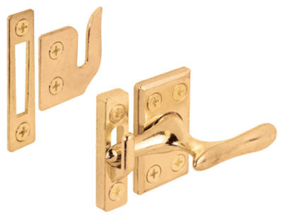 PRIME LINE PRODUCTS 171857 CASEMENT WINDOW SASH LOCK, BRASS-PLATED