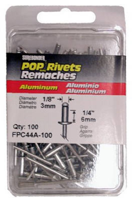 FPC CORPORATION FPC44A-100 100-PACK MEDIUM ALUMINUM RIVETS