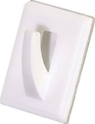 HILLMAN GROUP 122298 UTILITY HOOK, ADHESIVE, WHITE PLASTIC, 6
