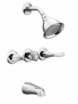MOEN PRODUCTS 82663 ADLER TUB/SHOWER FAUCET, THREE HANDLES, 