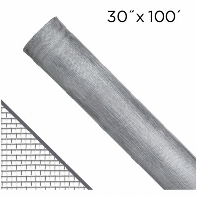 SAINT-GOBAIN FCS9270-M BRIGHT ALUMINUM SCREEN CLOTH, 30-IN. X 1