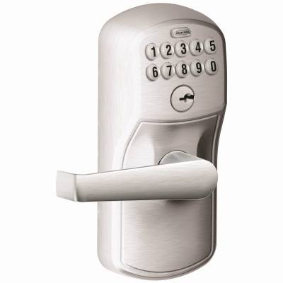 SCHLAGE FE595CSVPLYXELA626 SATIN CHROME KEYPAD ENTRY LOCKSET WITH F