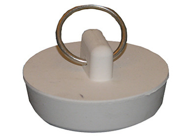 LARSEN SUPPLY CO., INC. 02-3209 SINK STOPPER, WHITE HOLLOW RUBBER, 1-3/8