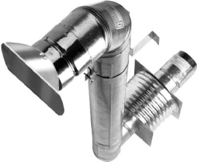 SELKIRK 284875 PELLET STOVE VENT SYSTEM, THROUGH-WALL, 