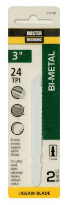DISSTON COMPANY 279190 2-PACK 3-INCH 24-TPI BI-METAL JIGSAW BLA
