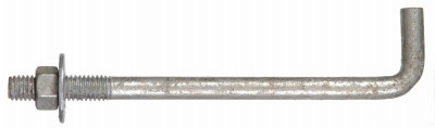 HILLMAN GROUP 260288 GALVANIZED ANCHOR BOLT WITH NUTS/WASHERS
