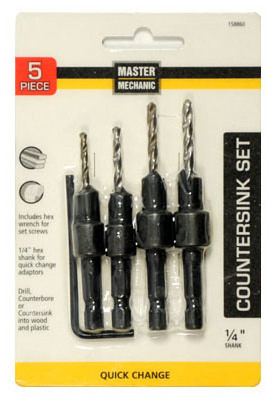 DISSTON COMPANY 158860 COUNTERSINK DRILL SET, QUICK-CHANGE, 4 C