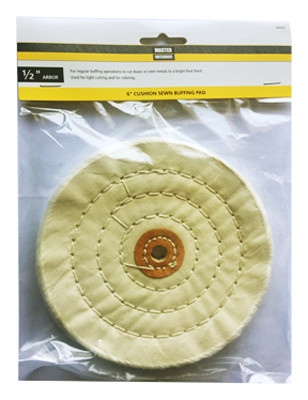 DISSTON COMPANY 160525 CUSHION SEWN BUFFING PAD, 6-IN.