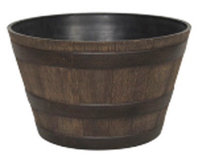 ATT SOUTHERN INC HDR-005063 WHISKEY BARREL PLANTER, RESIN, 15.5-IN. 